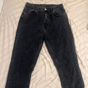 Black straight leg Zara jean